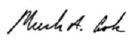 Mark A. Cook Signature
